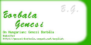 borbala gencsi business card